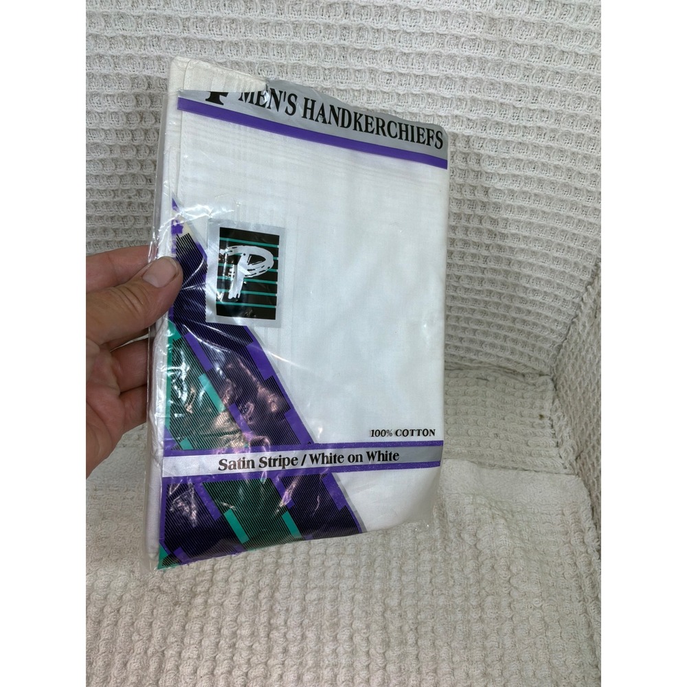 Classic Mens Paris Accessories‎ Handkerchiefs OS White